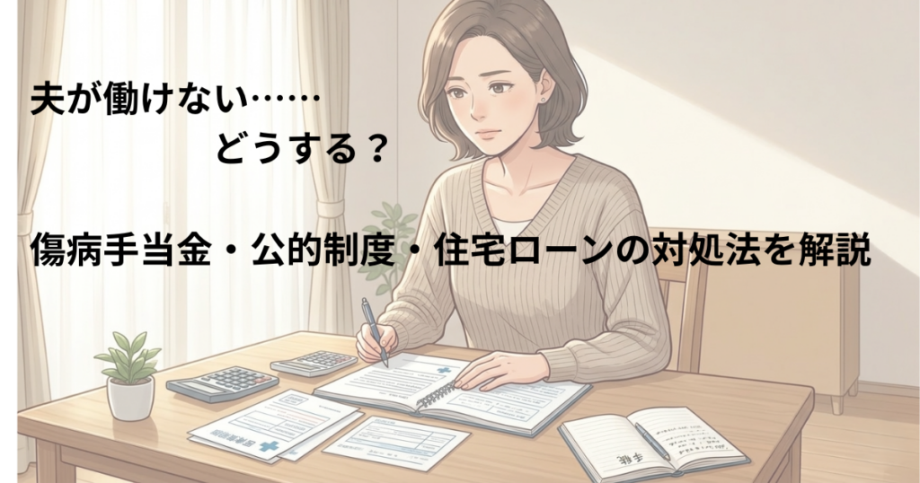 夫が働けない、どうする？